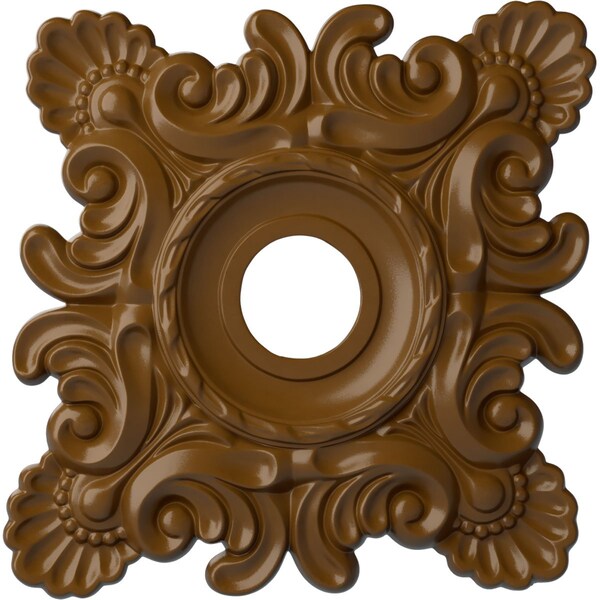 Ekena Millwork Crawley Ceiling Medallion (Canopies up to 6 3/4"), 18"W x 18"H x 3 1/4"ID x 1 1/2"P, Smokey Topaz CM18CRSTF - main